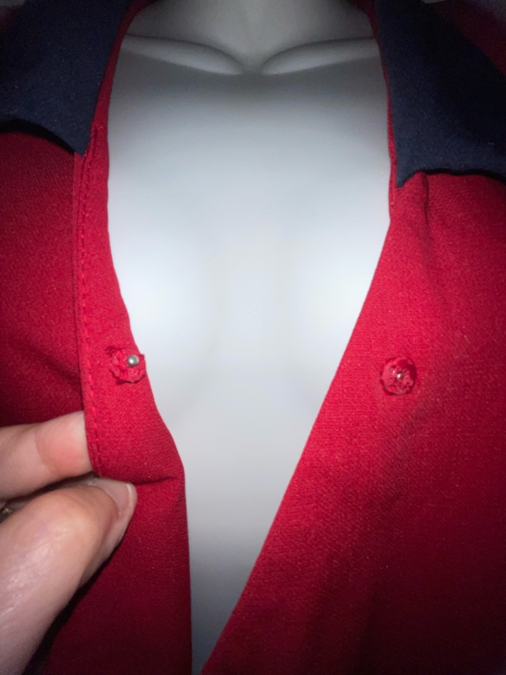 Kasper Red Jacket with Black Collar - Picture 4 of 10